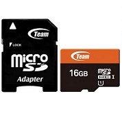 Cartao Memória Team Group Micro SD  16GB class 10 + Adaptador