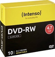 DVD+R / RW Intenso 4.7Gb 120min 16x – Preco Unidade