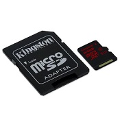 Cartao Memoria Kingston Micro SDXC 128GB Canvas Go Plus 170R A2 U3 V30 Card + ADP