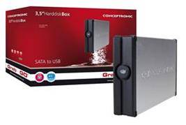 Caixa disco Conceptronic 3.5" SATA USB 2.0 - CHD3SU