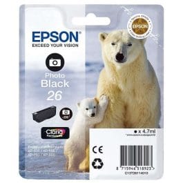 Tinteiro Epson 26 Preto Photo – C13T26114020