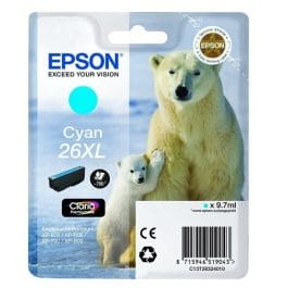 Tinteiro Epson 26XL Cyan – C13T26324020