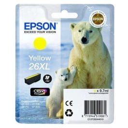 Tinteiro Epson 26XL Amarelo – C13T26344010