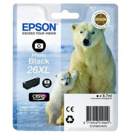 Tinteiro Epson 26XL Preto Photo – C13T26314010