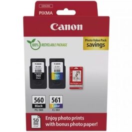 Tinteiros Canon PG560+CL561+ 50 Folhas 4″x6″ pack