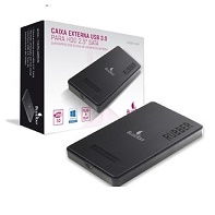 Caixa Disco BlueRay 2.5″ SSD USB3.2  – Preto