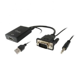 Adaptador VGA (macho) para HDMI (femea) c/audio