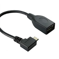 Cabo Micro USB M/90 – USB A OTG F