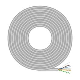 Cabo de Rede Cat6 UTP solido CCA cinza 305mt ( Bobine)