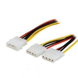 Cabo alimentacao Interno Molex Macho 4 Pinos/ 2xMolex 4Pinos Fêmea