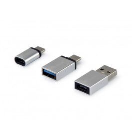 Adaptadores Pack 1XUSB-C Macho a Micro 1X USB-C a USB-A 1XUSB-A a USB-C