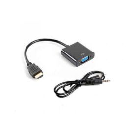 Adaptador HDMI (macho) para VGA (femea) c/audio