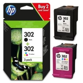 Tinteiro Pack HP 302 Preto + 302 Cor – X4D37AE