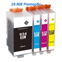Tinteiro Compatível Hp Pack (1X 934XL + 3X 935XL) Promoção