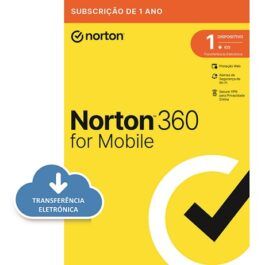 NORTON 360 MOBILE ESD – 1 Utilizador, 1 Dispositivo, licença de 12 Meses (1 Ano)