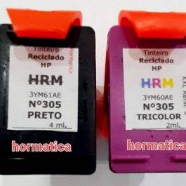 Tinteiro Reciclado HP 305 Preto + 305 Cor