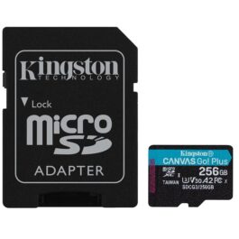 Cartao Memoria Kingston Micro SDXC 256GB Canvas Go Plus 170mb/s class 10