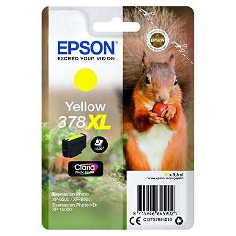 Tinteiro EPSON Yellow 378XL Claria Photo