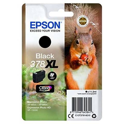 Tinteiro EPSON Black 378XL Claria Photo HD Ink