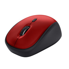 Rato Trust Yvi Mini Wireless Silent Vermelho+Preto