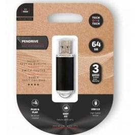 Pen Drive 64GB TechOneTech USB 2.0 – Preto