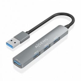 Hub USB Ultra Delgado de Aluminio 1xUSB3.0 + 3xUSB2.0 – Alta Velocidad 5 Gbps