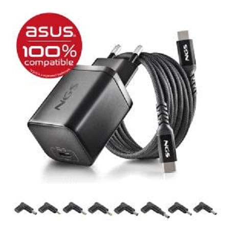 Carregador NGS GaN 65W P/ portateis Asus USB-C